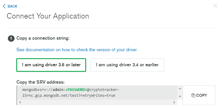 Connect to Atlas cluster