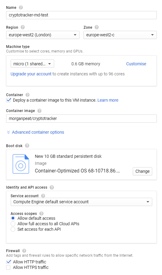 Provision a new VM